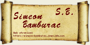 Simeon Bamburać vizit kartica